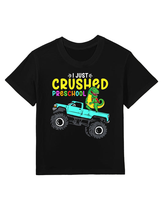 Kids I Just Crushed Preschool Graduation Toddler Boy Trex Kids T-Shirt