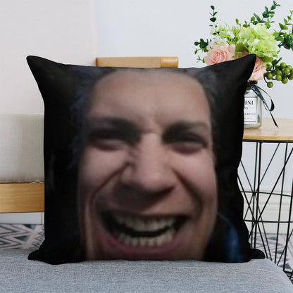 Cursed Vergil Linen Throw Pillow Cover