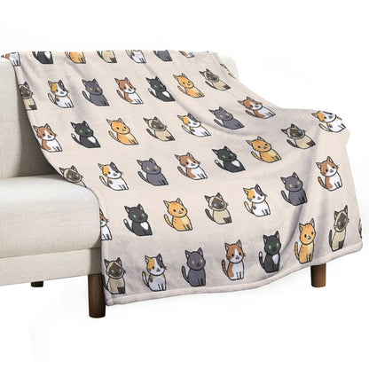 Cute Cats Throw Blanket