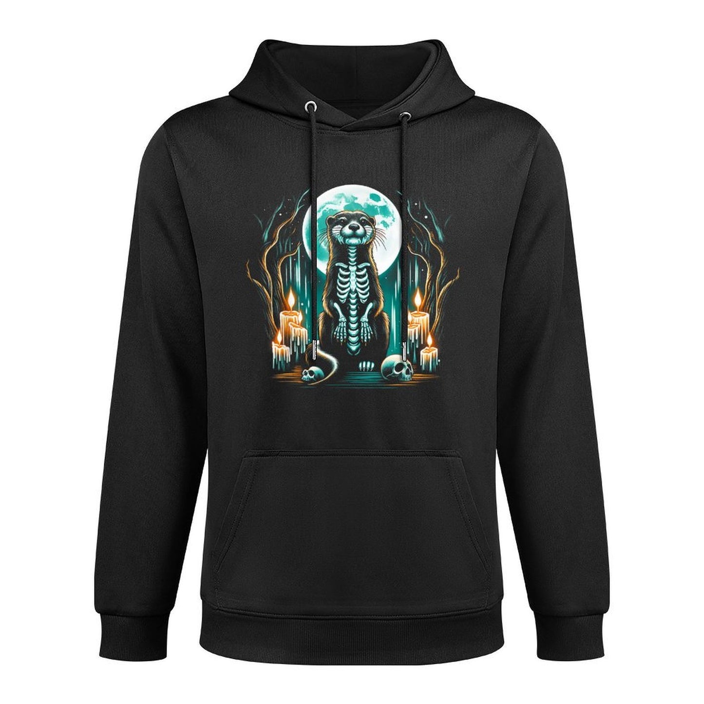 Cool Otter Skeleton Halloween Christmas Birthday Machine Washable Hoodie