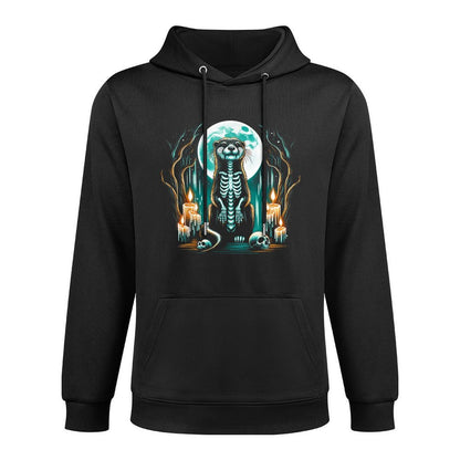 Cool Otter Skeleton Halloween Christmas Birthday Machine Washable Hoodie