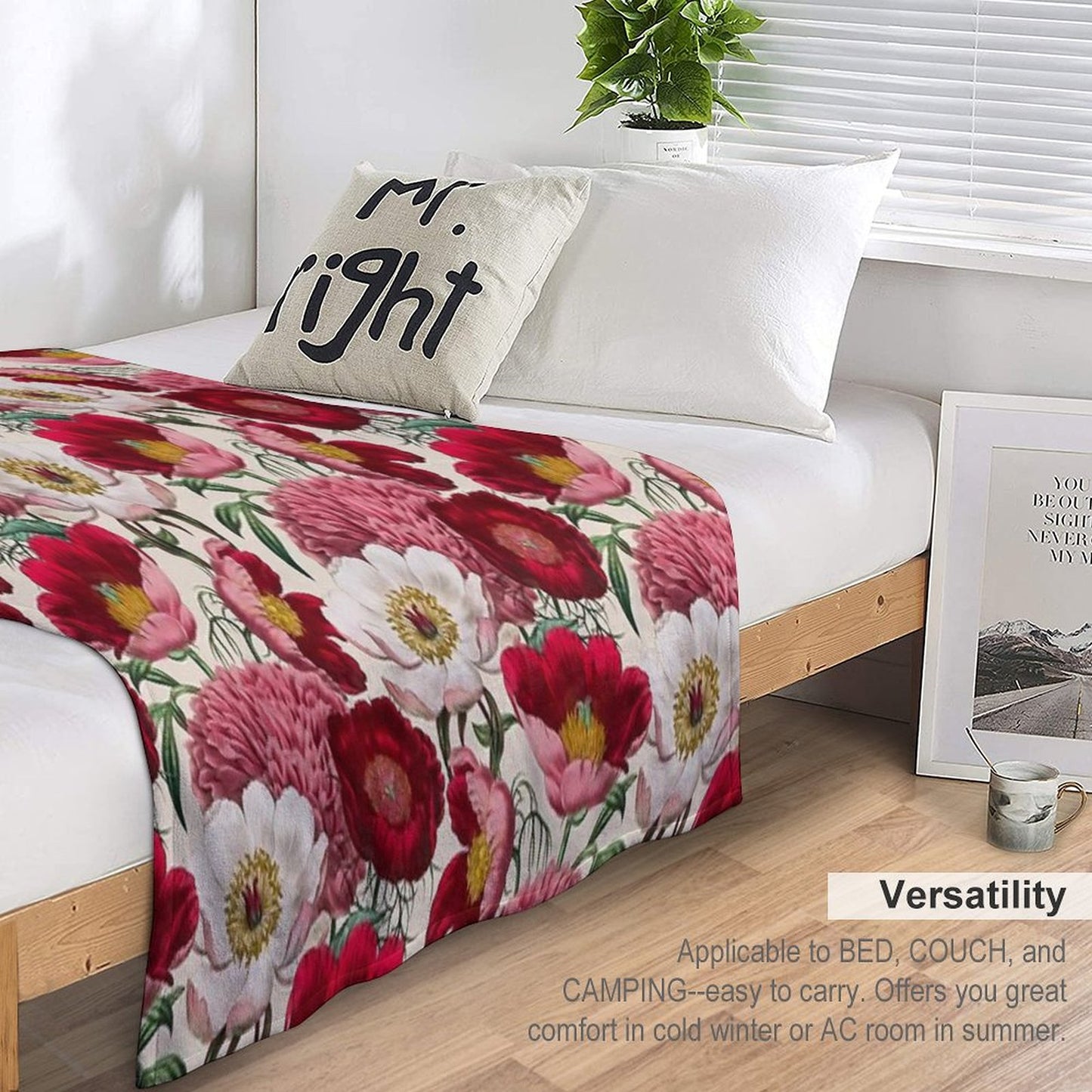 Flower Garden Throw Blanket