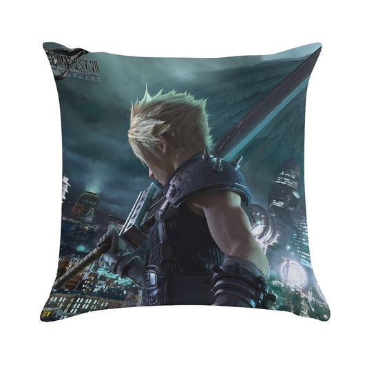 Cloud Final Fantasy VII Remake Soft Decorative Cover Throw Pillow