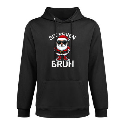 Womens Six Seven Bruh Funny 67 Meme Christmas Santa Customizable Surface Hoodie