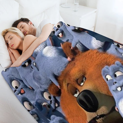 Grizzy And The Lemmings Throw Blanket