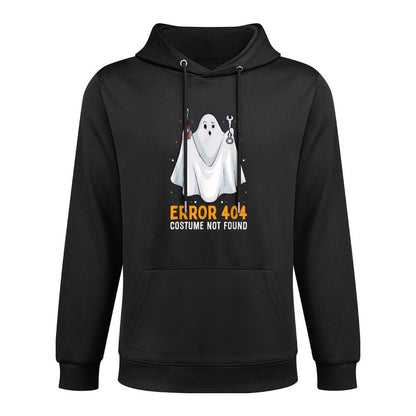 Funny Error 404 Costume Not Found Easy Lazy Halloween Ghost Durable Construction Hoodie