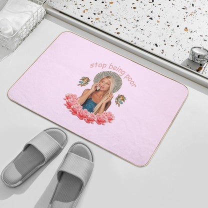 Paris Hilton 'Stop Being Poor' Bath Mat