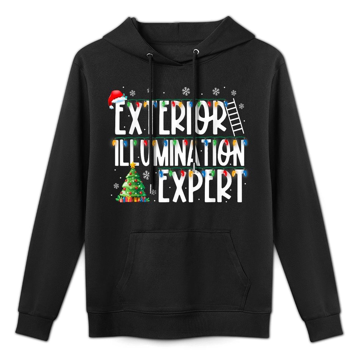 Exterior Illumination Expert Christmas Light Xmas Lights Medium-Weight Fabric Hoodie