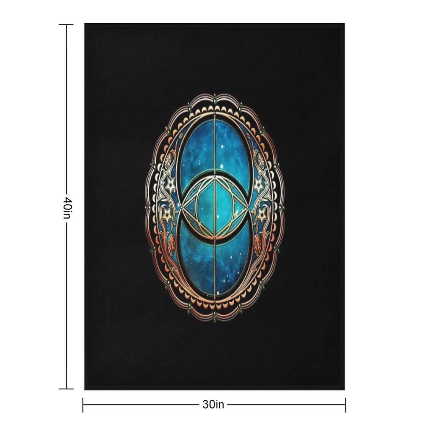 Vesica Piscis, Chalice Well, Celtic Symbol, Avalon, Magic Throw Blanket