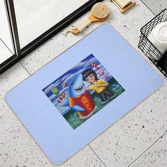 Go to The Sea with My Friends 02  Non-Slip Bath Mat