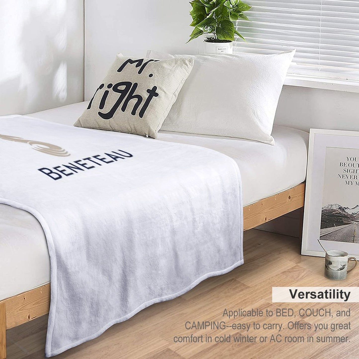 Beneteau Yachts Logo Fishing Throw Blanket