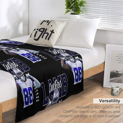 Ceedee-Lamb-DallasCowboys-Football-Players Throw Blanket