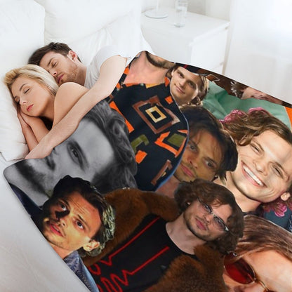 Matthew Gray Gubler Collage Throw Blanket