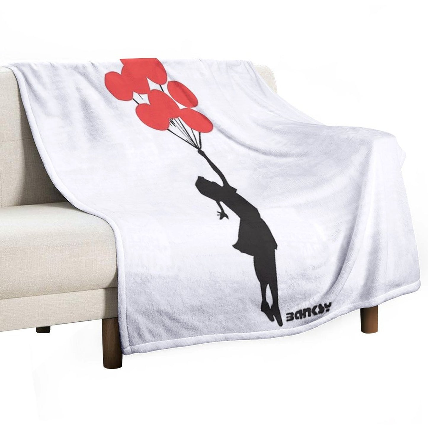Banksy - Balloon Girl Throw Blanket