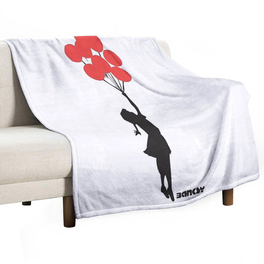 Banksy - Balloon Girl Throw Blanket