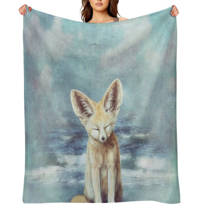 A Fennec's Dream Throw Blanket