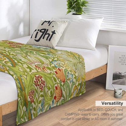 William Morris Golden Lily Throw Blanket