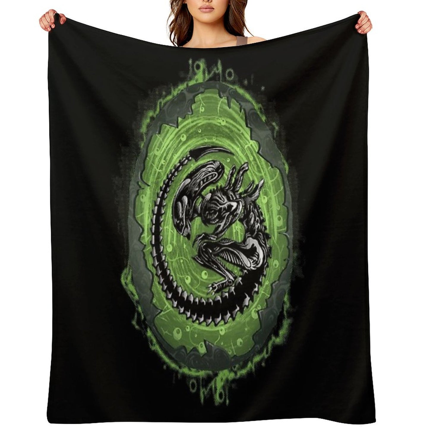 Alien Incubation Throw Blanket