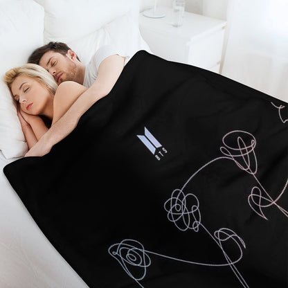 BTS LOVE YOURSELF FLOWER #1 Throw Blanket