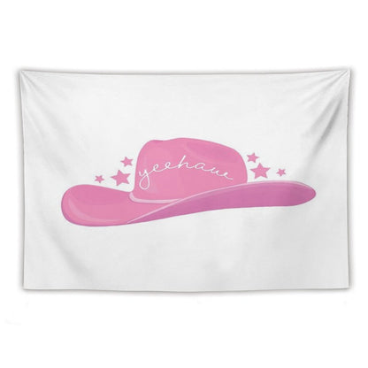 Pink Cowboy Hat Tapestry