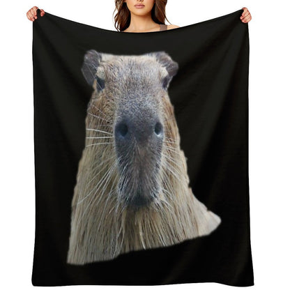 The Capybara Granddad Throw Blanket