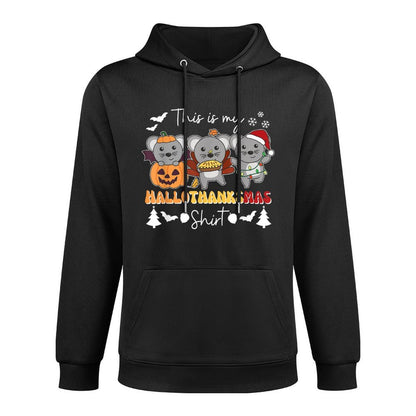 Mouse Christmas Halloween This Is My Hallothanksmas All-Day Comfort Hoodie