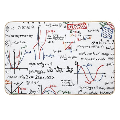 Mathematics Formulas Numbers Bath Mat