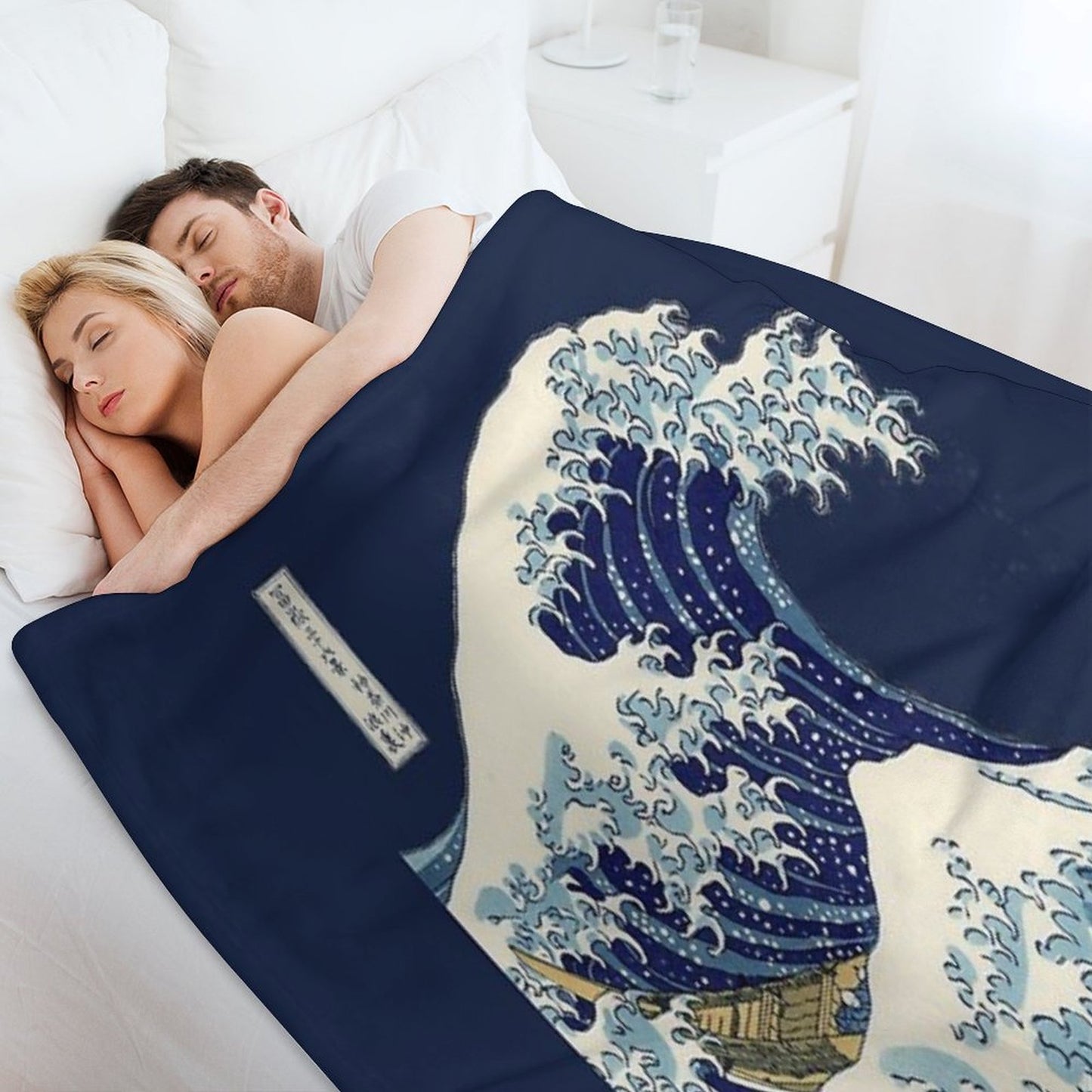 The Great Wave Off Kanagawa Transparent Throw Blanket