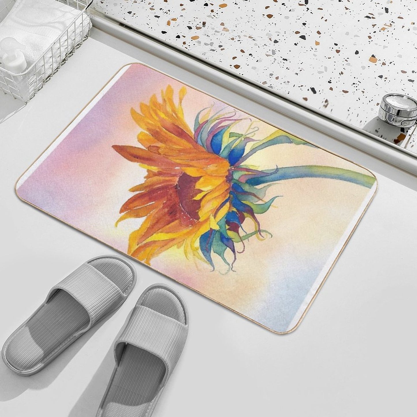 A Golden Touch Bath Mat