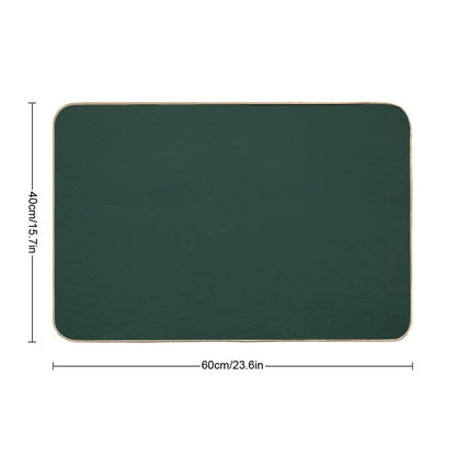 Forest Green Solid Color Bath Mat