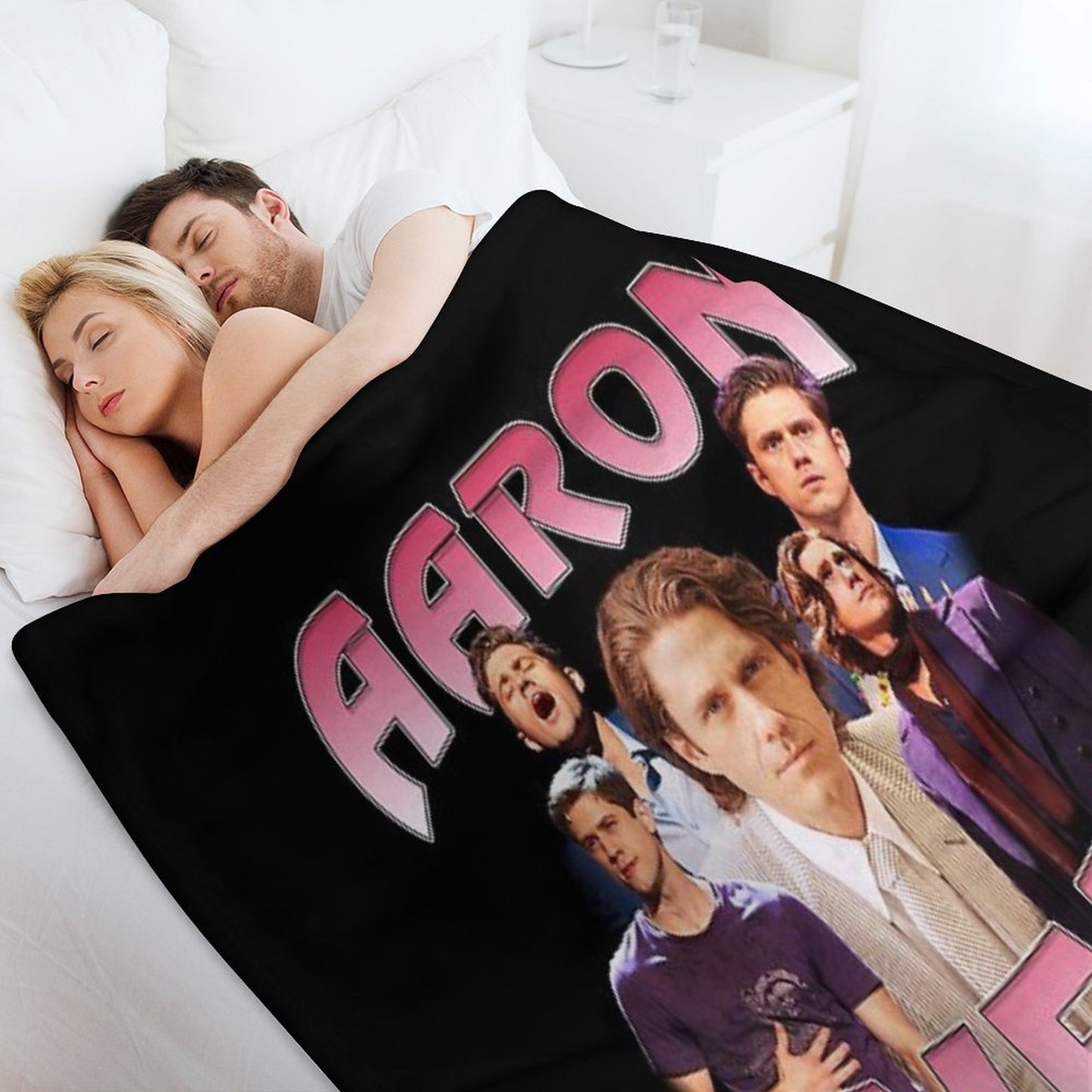 Aaron Tveit Retro Throw Blanket
