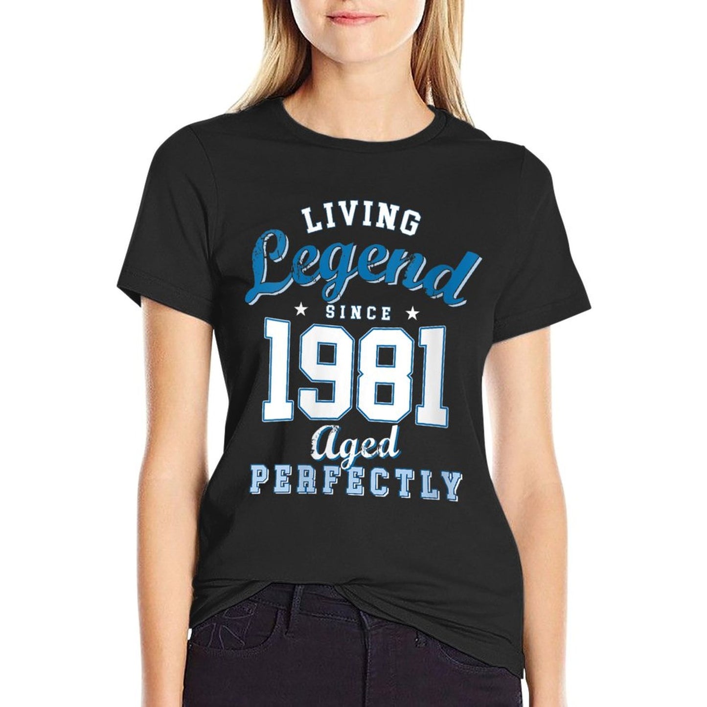 Womens 40th Birthday Living Legend Born in 1981 40 Years Old  Odor-resistant T-Shirt