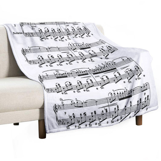 Chopin Nocturne Throw Blanket