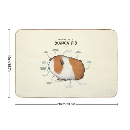 Anatomy of A Guinea Pig  High-Traffic Bath Mat