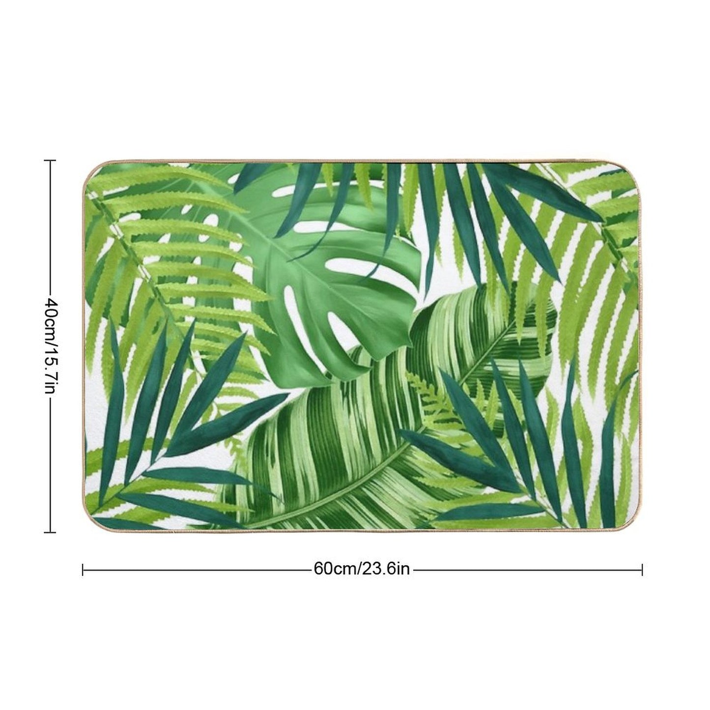 Tropical Leaves III Bath Mat