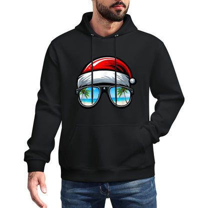 Santa Claus Hat Sunglasses Beach Christmas In July Durable Construction Hoodie
