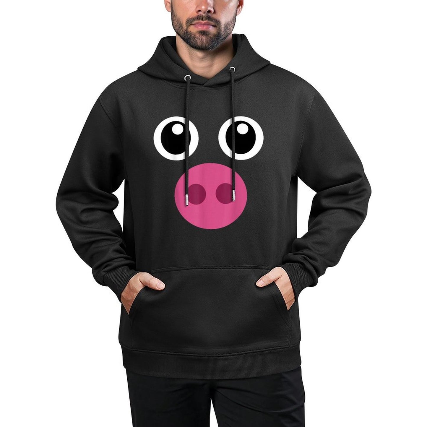 Funny Pig Face Swine Halloween Costume Gift Versatile Streetwear Hoodie