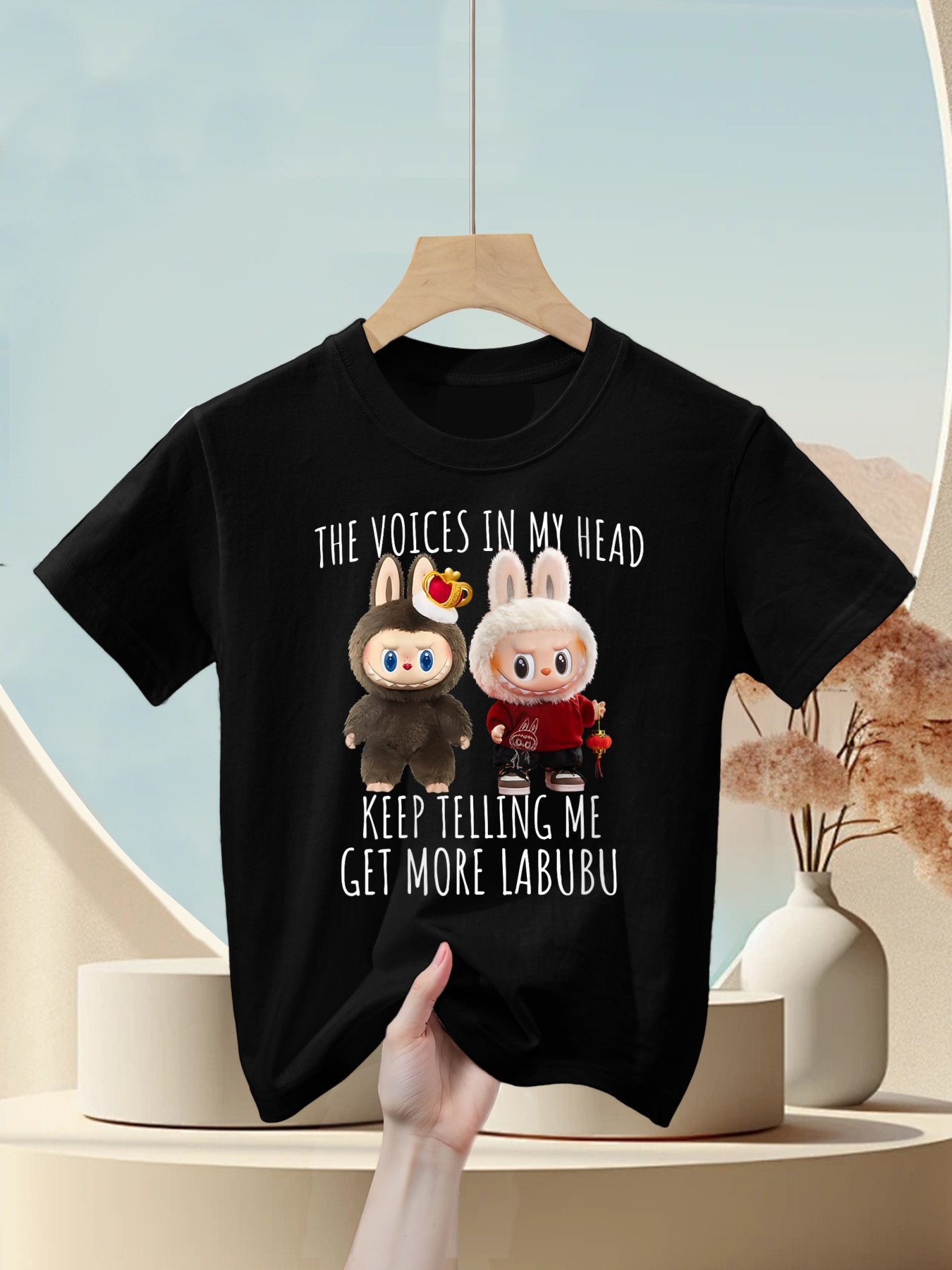 Womens The Little Voices in My Head Keep Telling Me Get More Labubu Kids T-Shirt