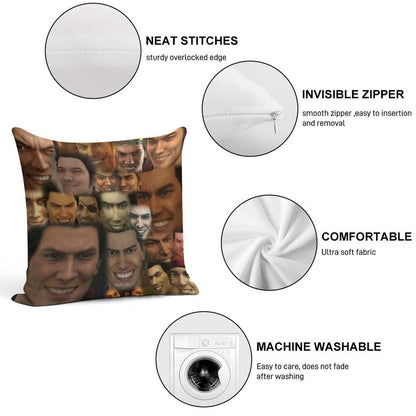 Happy Kazuma Kiryu ) Soft Ultra-Soft Texture Throw Pillow