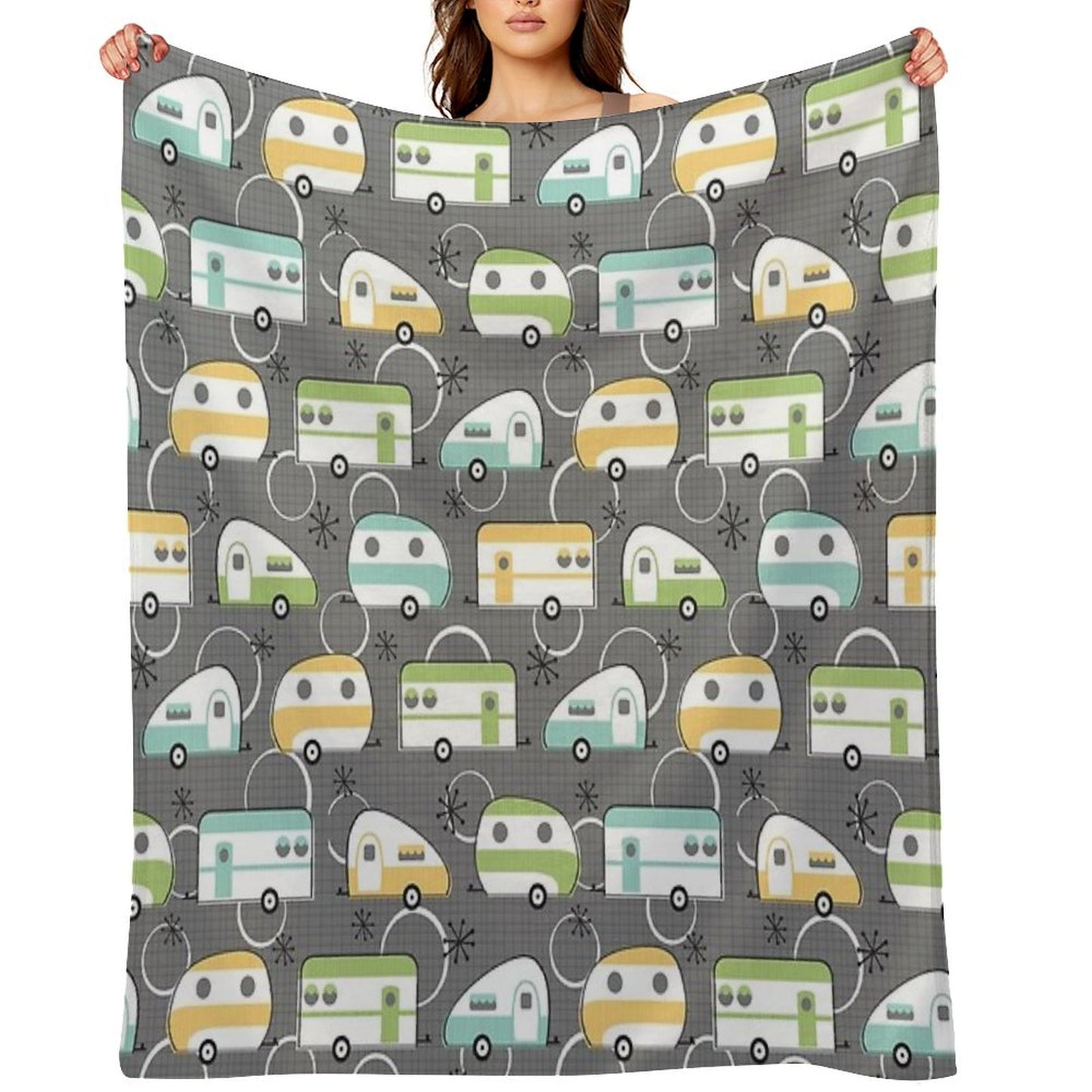 Happy Campers Throw Blanket