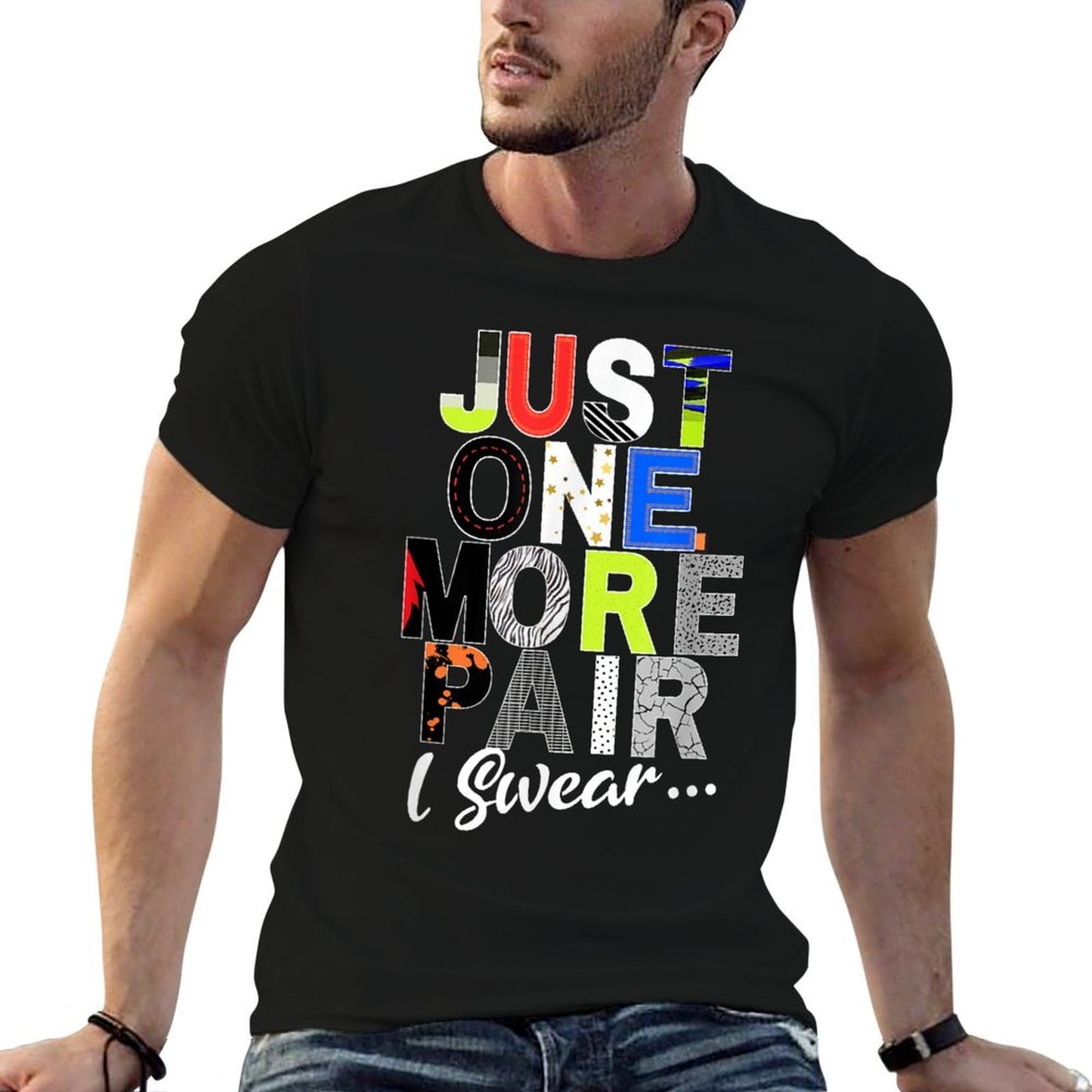 Sneaker Head Just One More Pair...Sneakerhead Graphic  Heathered Texture T-Shirt