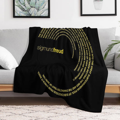 Sigmund Freud Quotes. (gold) Throw Blanket