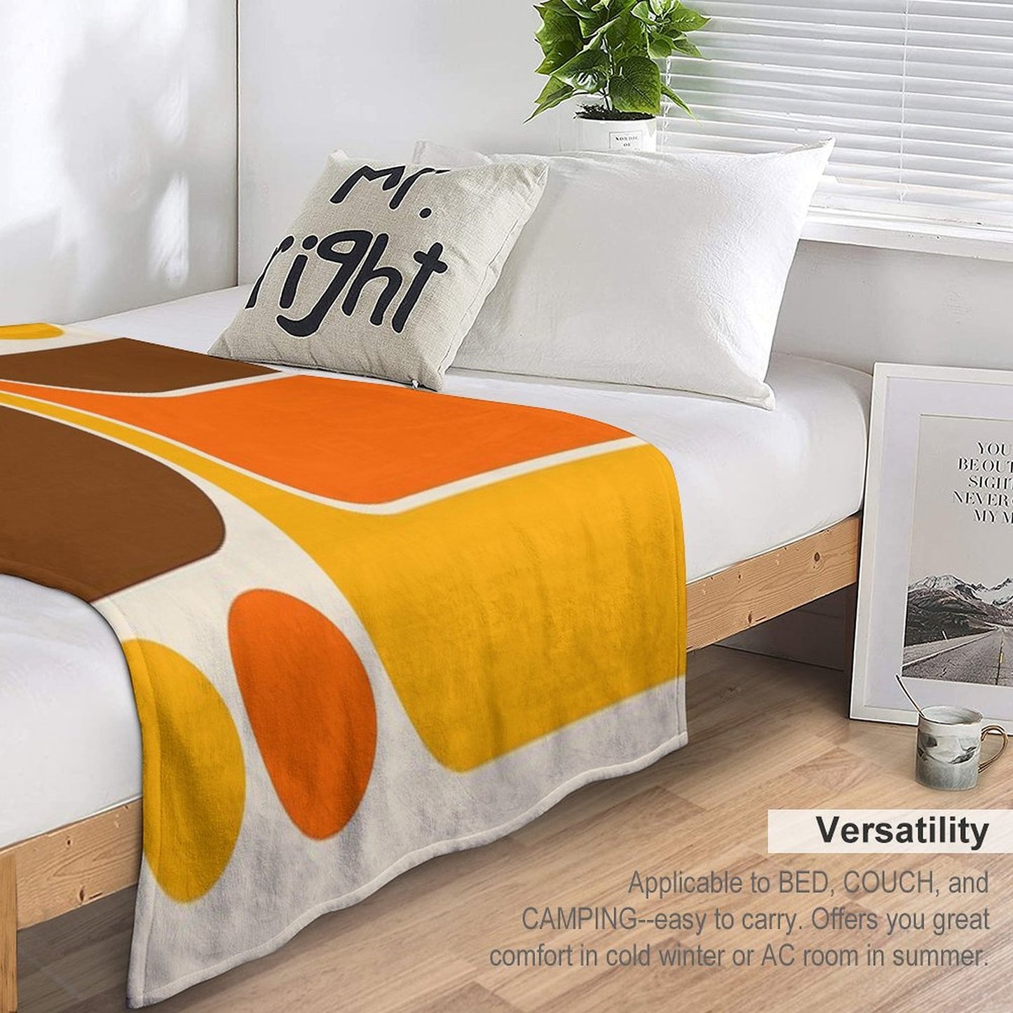 Retro Geometric Design 624 Throw Blanket