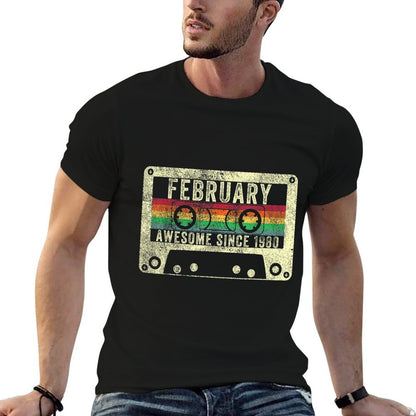 February 1980 40th Birthday Gift Vintage Retro Legend Born  Odor-resistant T-Shirt