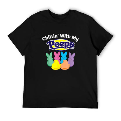 Peeps Black Easter - Classic Fit Crew Neck, Cotton & Polyester,, Animal Print T-Shirt