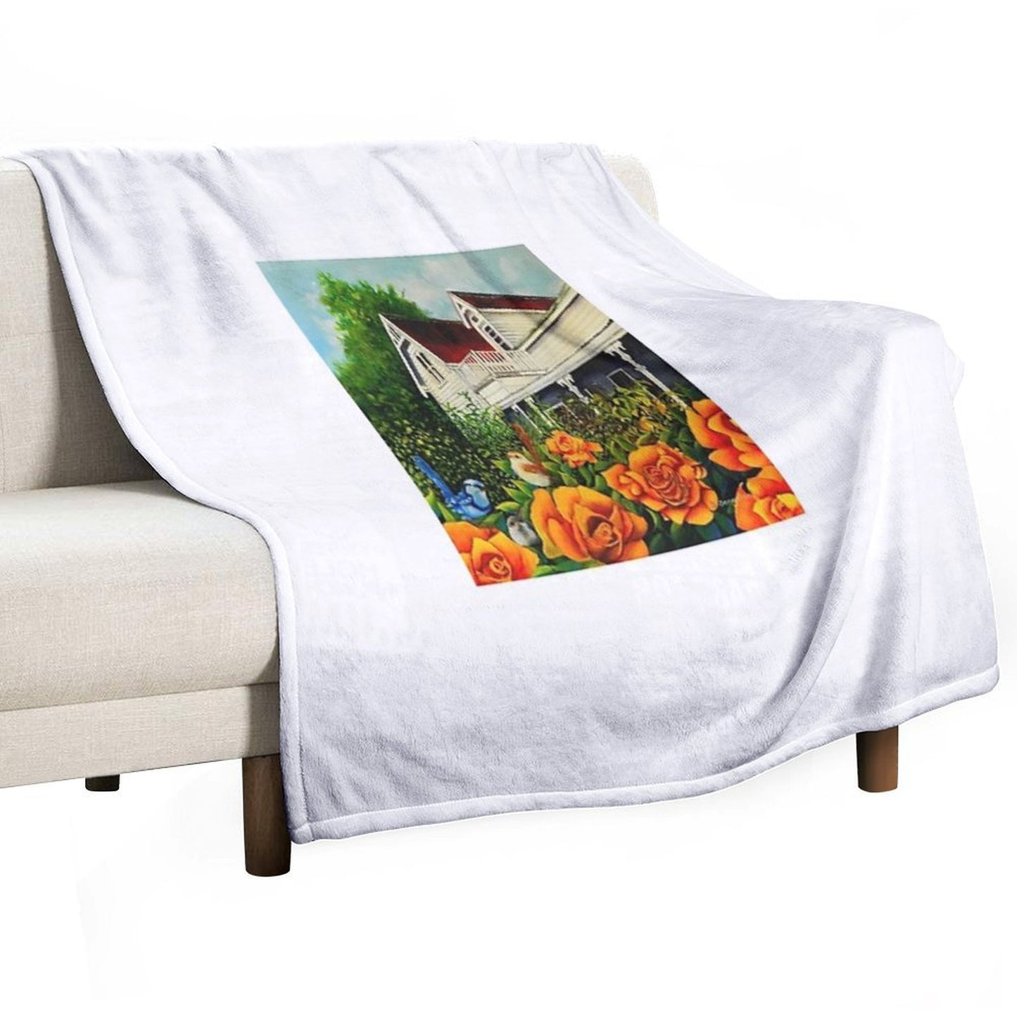 The Rose Gardens. Franklin Tasmania Throw Blanket
