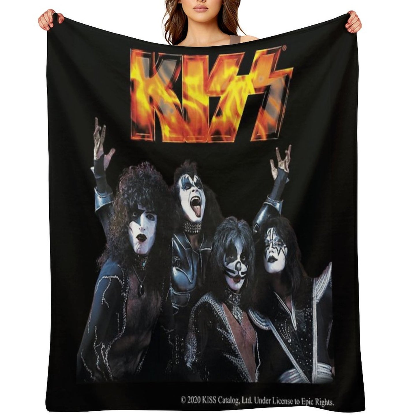 KISS Band Throw Blanket