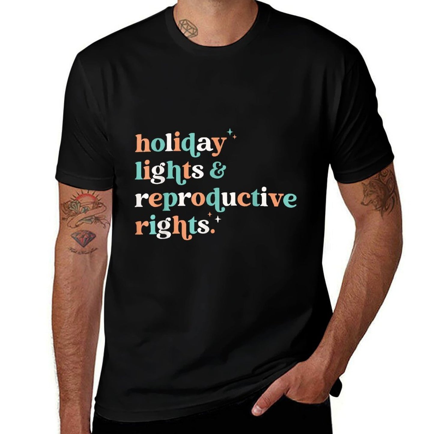 Pro Roe Feminist Equality Retro Christmas Holiday Pro-Choice Womens Black Small  Oversized Silhouette T-Shirt