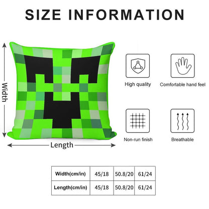 Kawaii Creeper Soft Bedroom Essential Throw Pillow