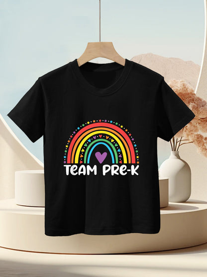 Team Pre-K Teacher Crew Squad Hello Back School Graduation Kids T-Shirt